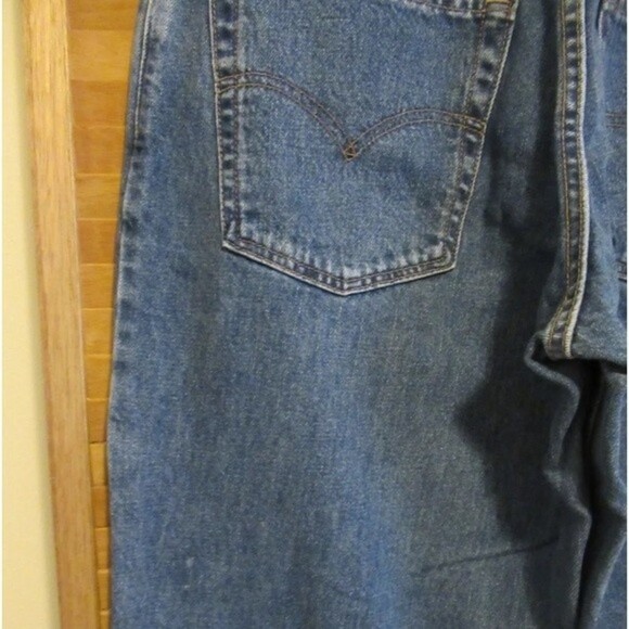 NWT Mens Levis 570 Red Tab Baggy Leg Blue Jeans Size 34x34 34/34 Levi's vintage - Picture 9 of 11